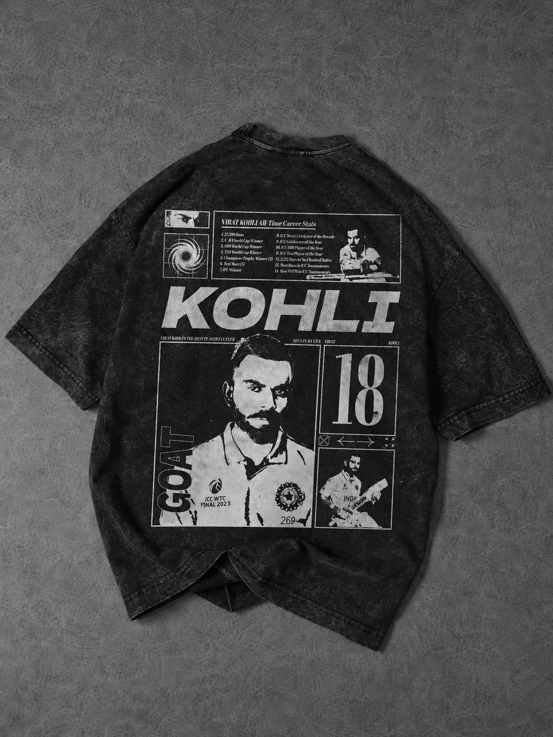 GOAT 18 Acid Wash Tee