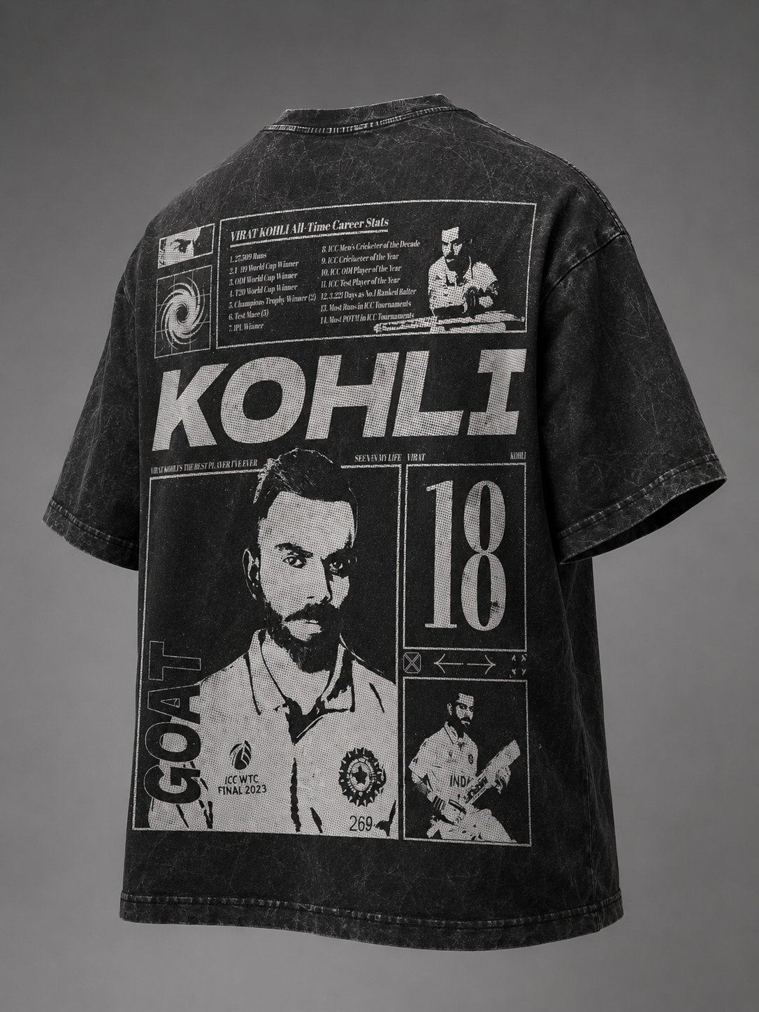 GOAT 18 Acid Wash Tee