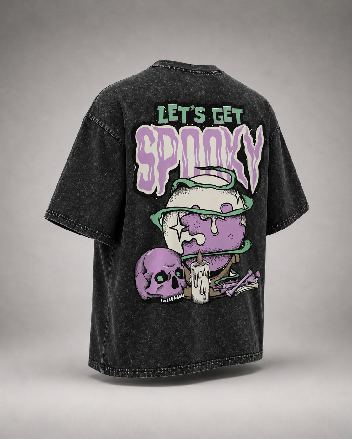 Spooky Vibes Acid Wash Tee