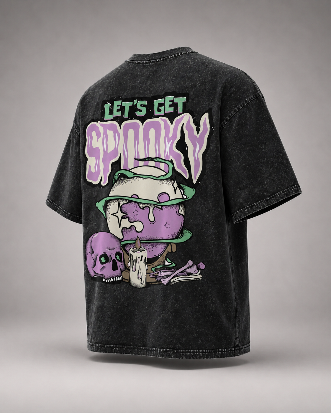 Spooky Vibes Acid Wash Tee