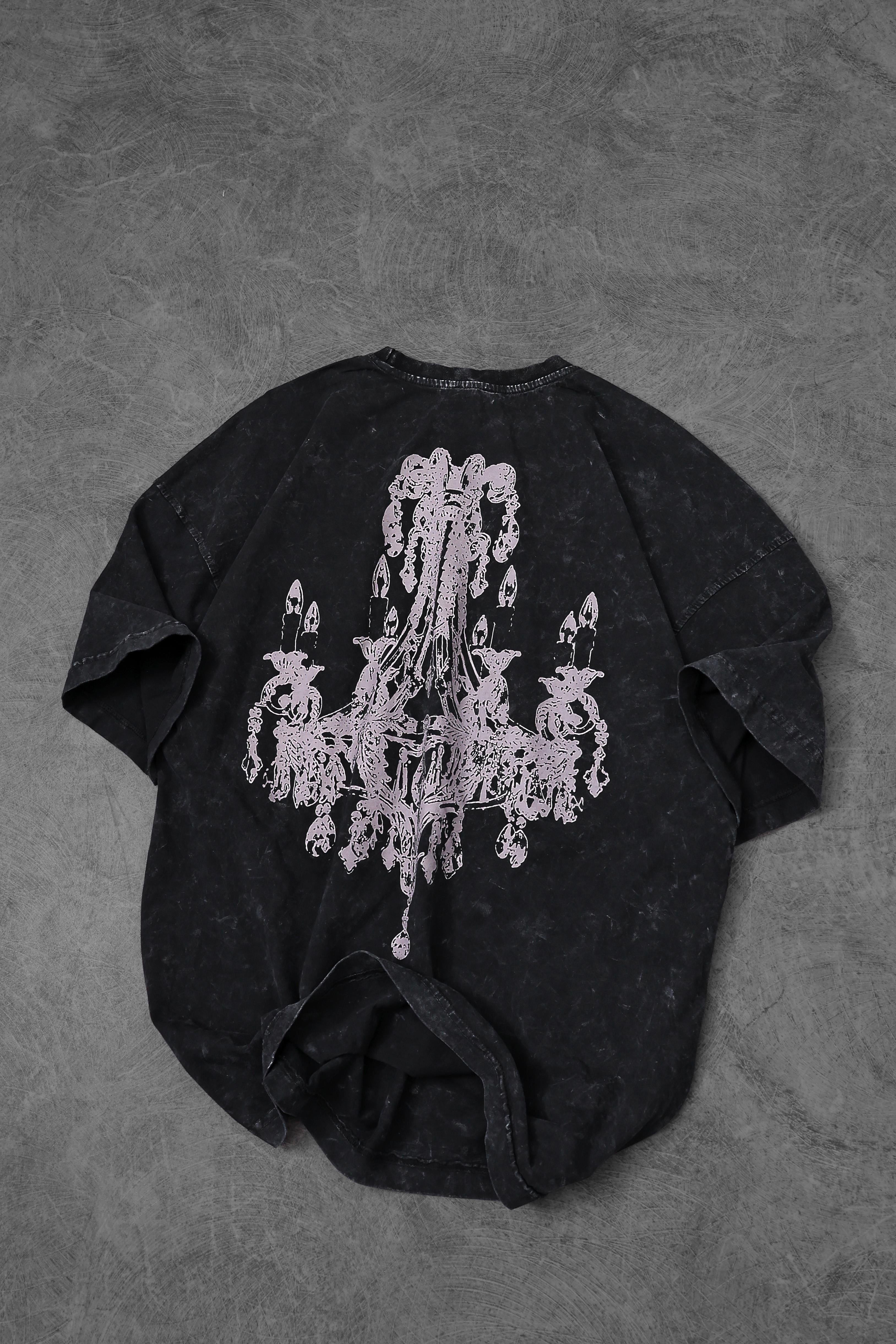 Men's Anthracite Shine Bright Special Wash Fabric Oversize T-shirt