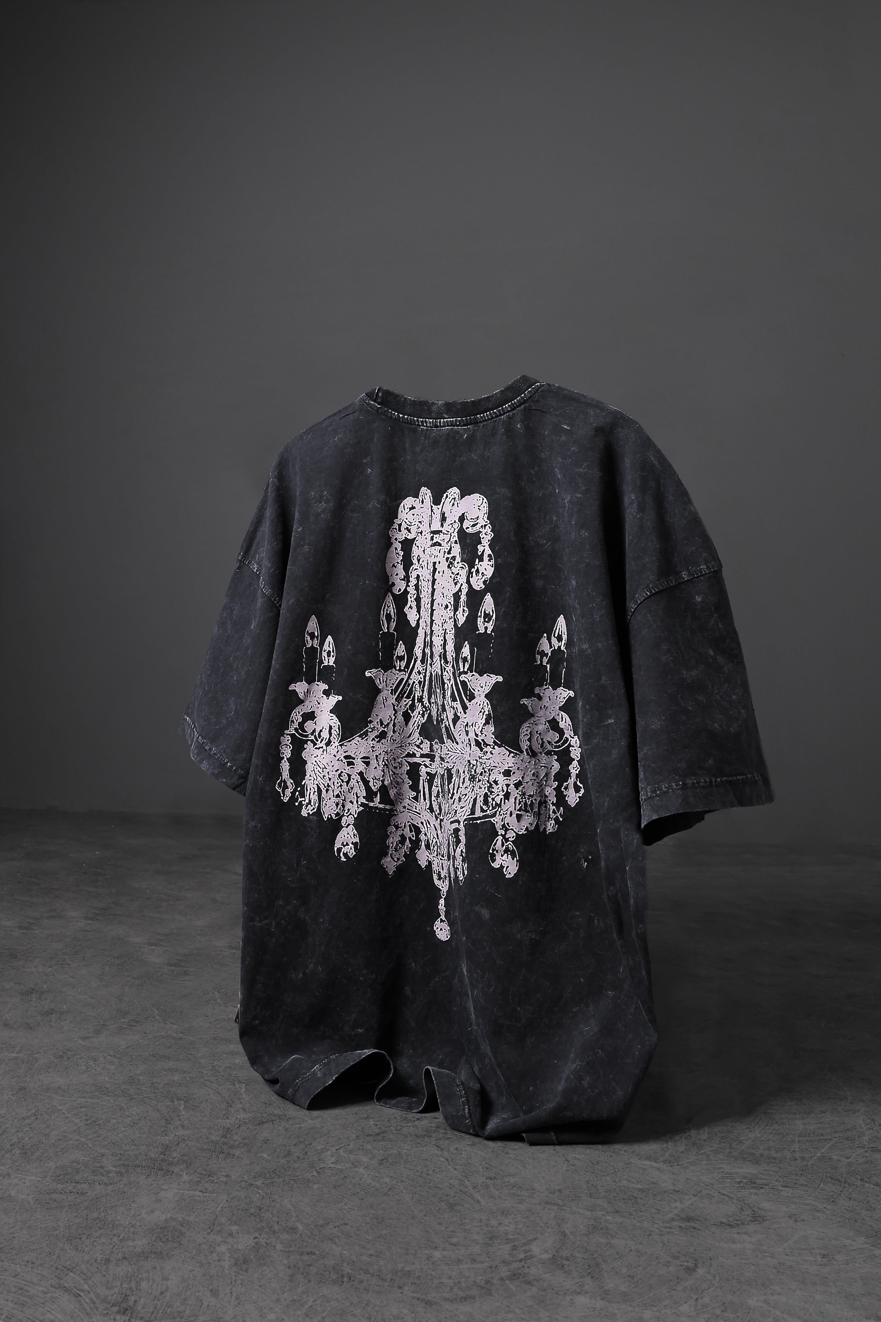 Men's Anthracite Shine Bright Special Wash Fabric Oversize T-shirt